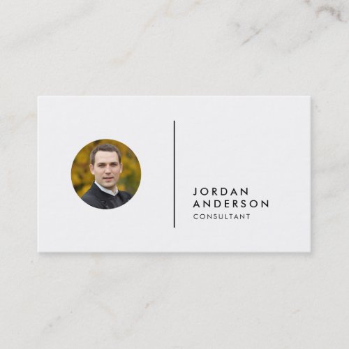 Add Your Photo Simple Separator Editable Color Business Card