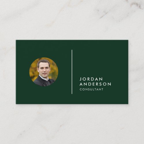 Add Your Photo Simple Separator Editable Color Business Card