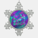 Add Your Photo Snowflake Pewter Christmas Ornament at Zazzle