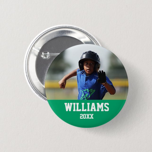 Add Your Photo - Sports Team Button (Front & Back)