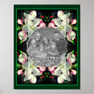 Add Your Photo Spring Flower Blossoms Frame Poster
