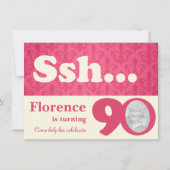 Add your photo ssh surprise 90th birthday invite (Front)