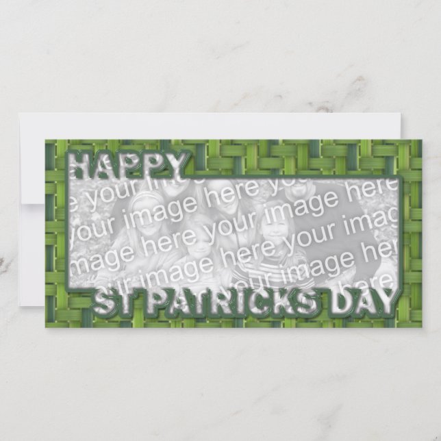 ADD YOUR PHOTO St Pats Cut Out Frame - Weave (Front)