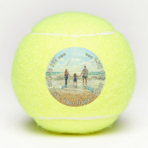 Add Your Photo Tennis Balls Gift Custom Name