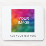 Add Your Photo Text Business Logo Image Template Mouse Pad<br><div class="desc">Add Your Photo Text Business Logo Image Template White Mouse Pad.</div>