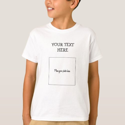 Add Your Photo  Text Cute Kids_Youth T_Shirt