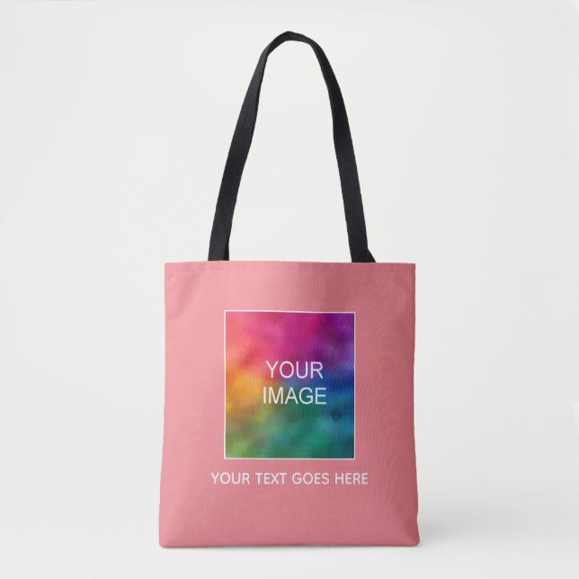 Add Your Photo Text Here Elegant Carissma Color Tote Bag (Front)
