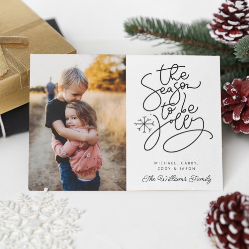 ADD YOUR PHOTO  The Season To Be Jolly Invitation