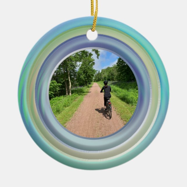 Add Your Photo to Rings Ceramic Ornament (Front)