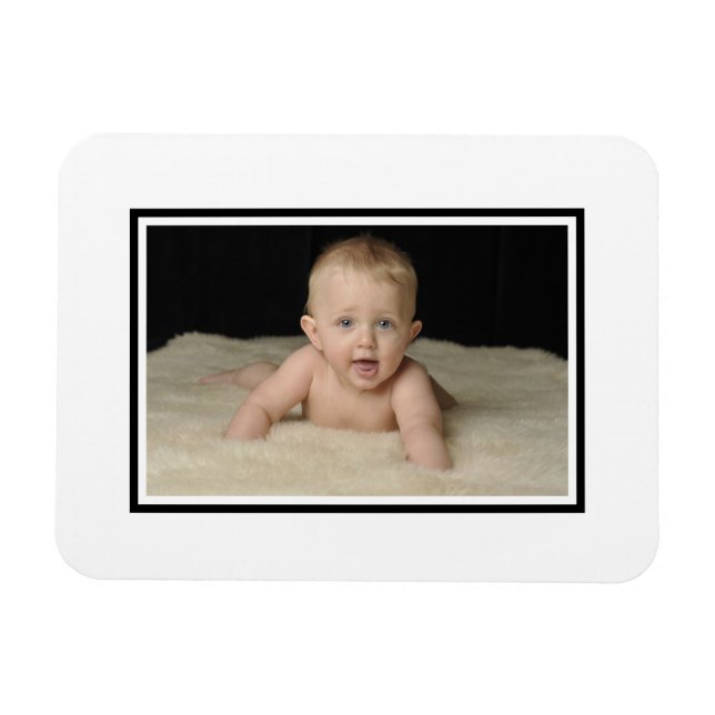 Add Your Photo to this Classic Template Magnet (Horizontal)