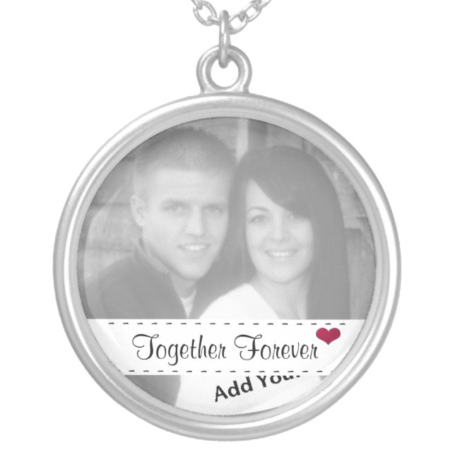 Add Your Photo, Together Forever & Heart Necklace (Front)