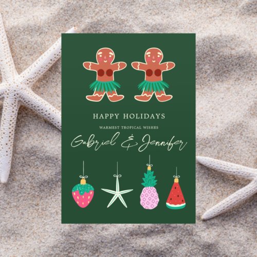 ADD YOUR PHOTO  Warmest Tropical Wishes Holiday Card