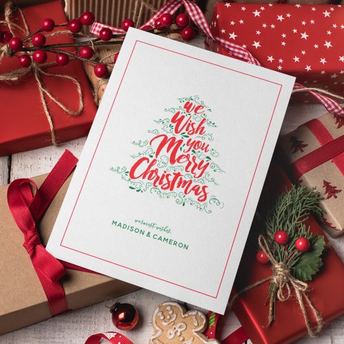 ADD YOUR PHOTO  We Wish You A Merry Christmas Invitation