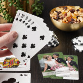 Add Your Photo Wedding Black Playing Cards (In Situ)