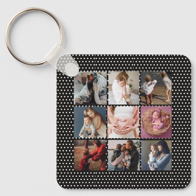 ADD YOUR PHOTOS custom collage Mother's day Keychain (Front)