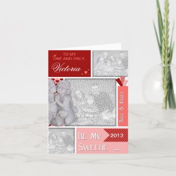 Add Your Photos Sweetest Day Kissing Cherubs Card by FrankzPawPrintz at Zazzle