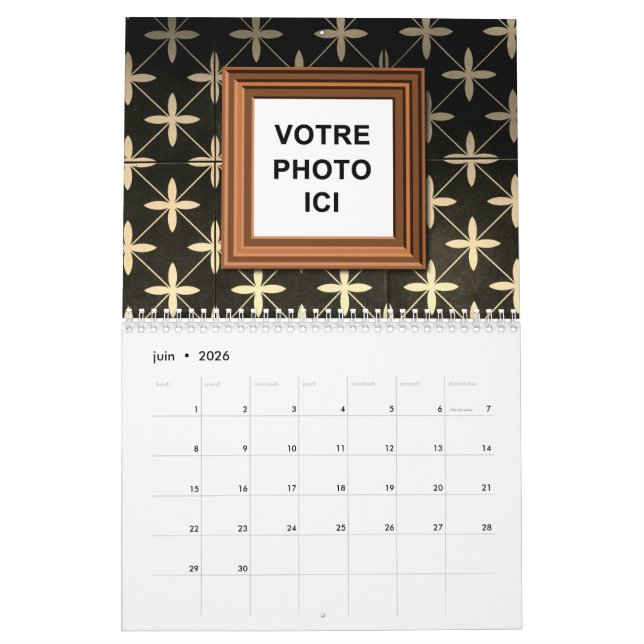 Add Your Photos | Switzerland French 2026 Vintage Calendar (Jun 2026)