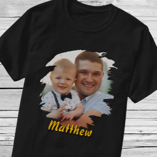 Add Your Portrait & Name. Custom Personalized Gift T-Shirt