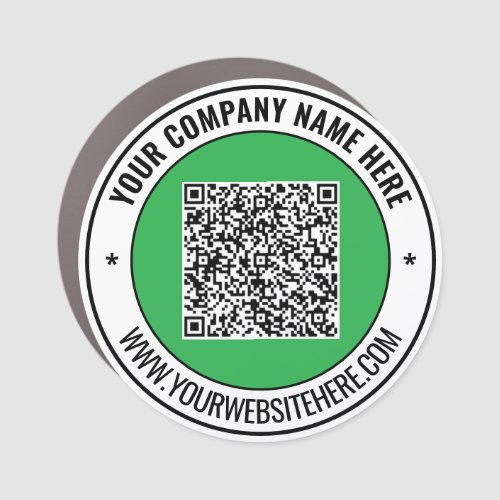 Add Your QR Code and Text Promotional Car Magnet