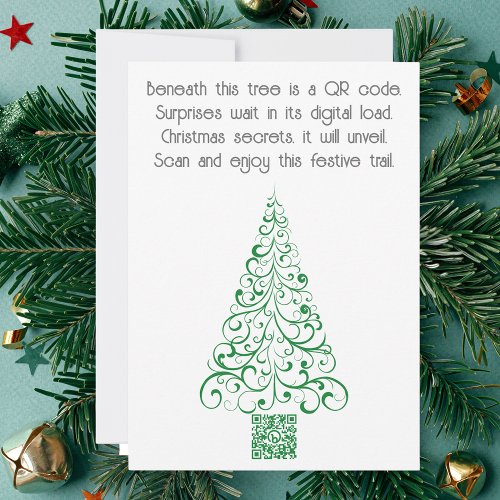 Add Your QR Code Message or Gift to a Christmas Holiday Card