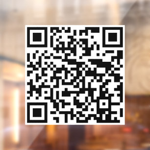 Add your QR code minimal business Window Cling