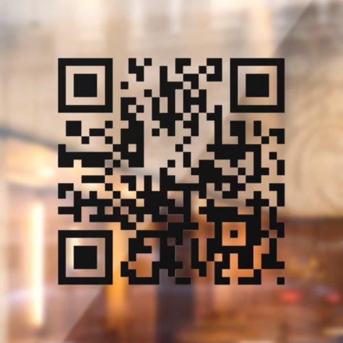 Add your QR code minimal business Window Cling