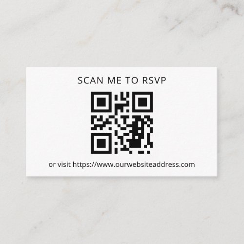 Add Your QR Code RSVP Wedding Enclosure Card