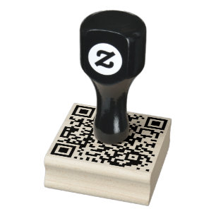 Add Your QR Code Simple Fun Business Professional Rubber Stamp