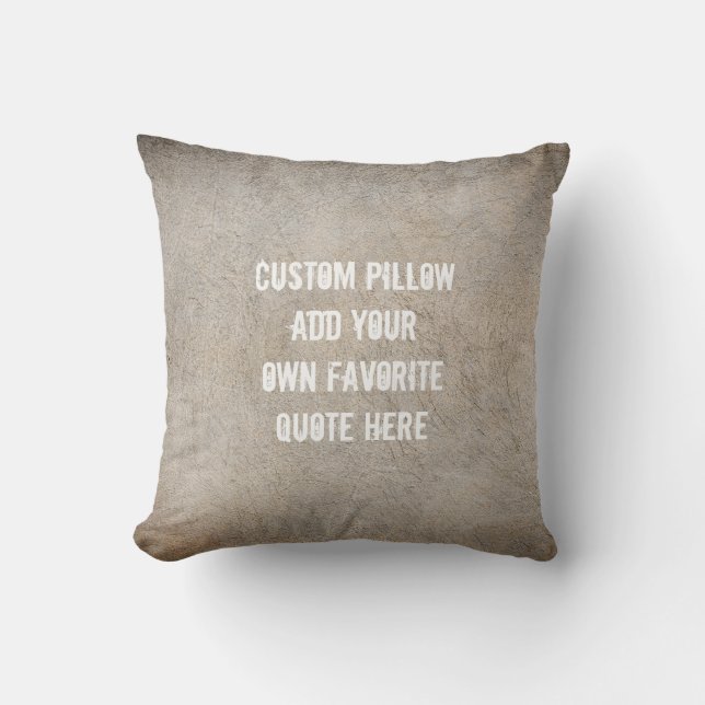 add your quote pillow distressed gray home decor (Front)