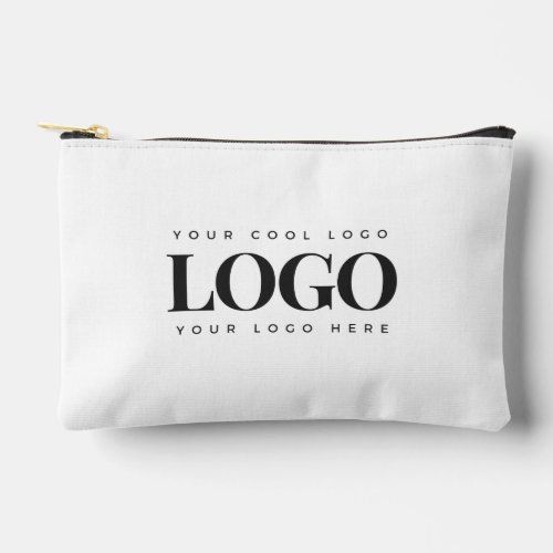 Add Your Rectangle Business Logo Simple Minimalist Accessory Pouch