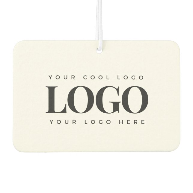Add Your Rectangle Business Logo Simple Minimalist Air Freshener (Front)