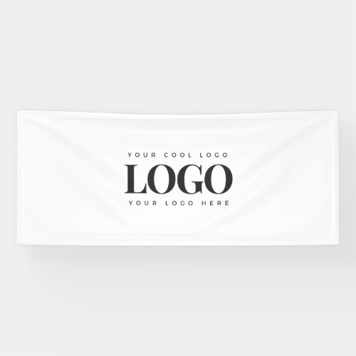Add Your Rectangle Business Logo Simple Minimalist Banner