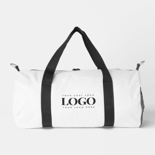 Add Your Rectangle Business Logo Simple Minimalist Duffle Bag