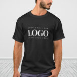 Add Your Rectangle Business Logo Simple Minimalist T-Shirt<br><div class="desc">This elegant t-shirt would be great for both,  business or personal use. Easily add your own logo by clicking on the "personalize" option.</div>