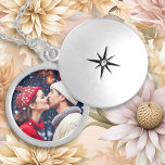 Add Your Romantic Flirty Picture to this Locket Necklace<br><div class="desc">Adorable keepsake gift for Valentine's Day,  an anniversary or wedding. Just add the couple's picture to this locket in the personalize area.</div>
