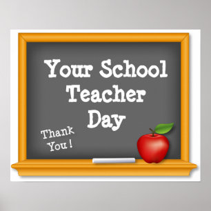 Add Your School Name for Teacher Day Poster