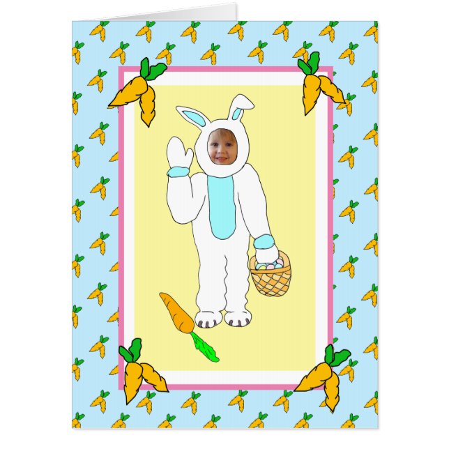 Add your son's Photo Easter Bunny Card (Front)
