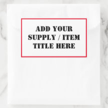 Add Your Supply / Item Title Organization Labels