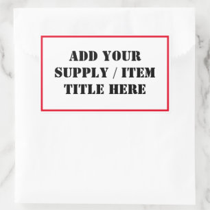 Add Your Supply / Item Title Organization Labels