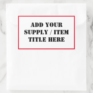 Add Your Supply / Item Title Organization Labels