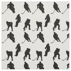 Add Your Team Colors Hockey Pattern Fabric