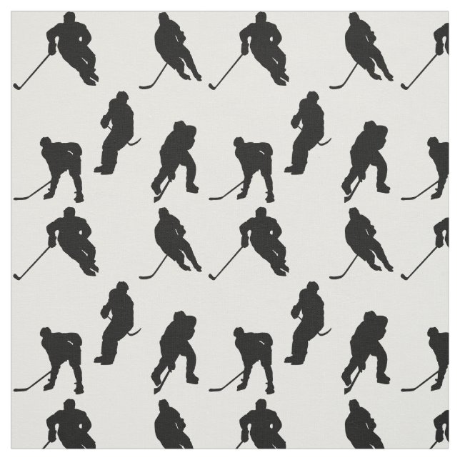 Add Your Team Colors Hockey Pattern Fabric (Swatch)