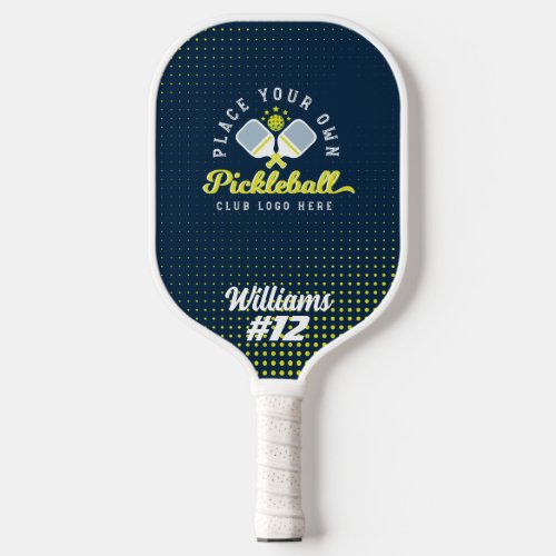 Add Your Team Pickelball Logo Player Name  Number Pickleball Paddle
