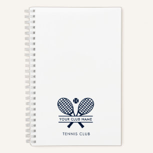 Add Your Tennis Club Name Team Coach Any Color Notebook