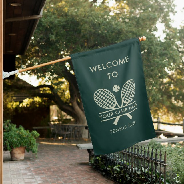 Add Your Tennis Club Name Team Country House Flag (In SItu)