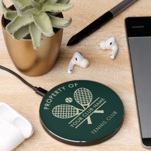 Add Your Tennis Club Name Team Country Office Wireless Charger