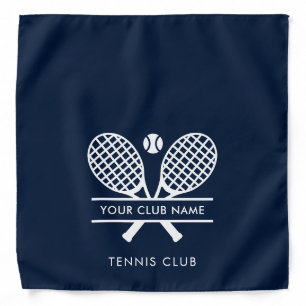 Add Your Tennis Club Name Team Navy Blue Custom Bandana