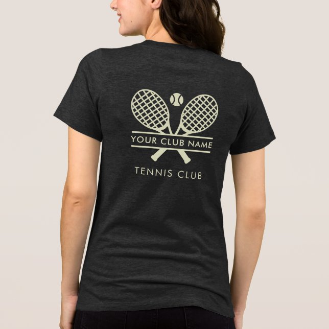 Add Your Tennis Club Name Team Players Custom Tri-Blend Shirt (Back)