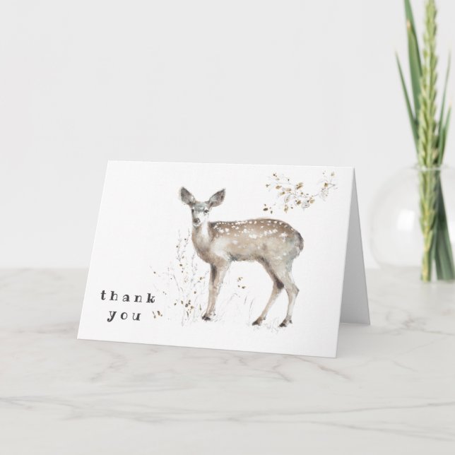 Add Your Text | A Woodland Walk IX Thank You Card (Front)