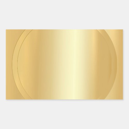 Add Your Text Blank Template Faux Gold Modern Rectangular Sticker